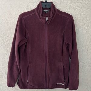 Women’s Eddie Bauer Full Zip Fleece, burgundy, medium